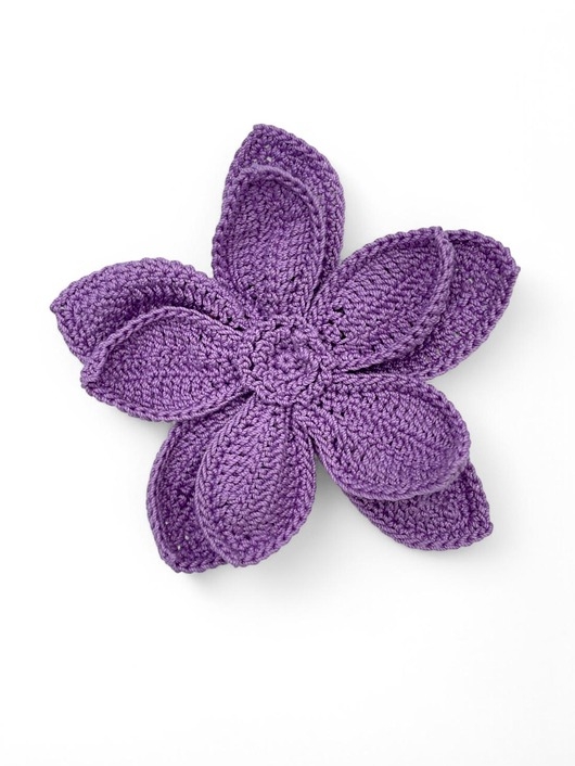 Image of Pakamera Broszka kwiat XL - fioletowa