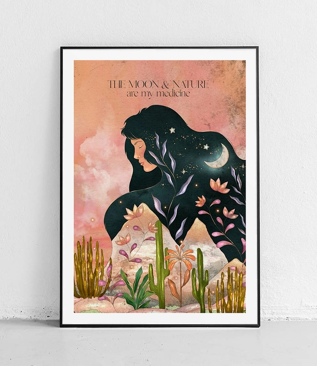 Image of Pakamera Plakat Księżycowa Natura i Spokój