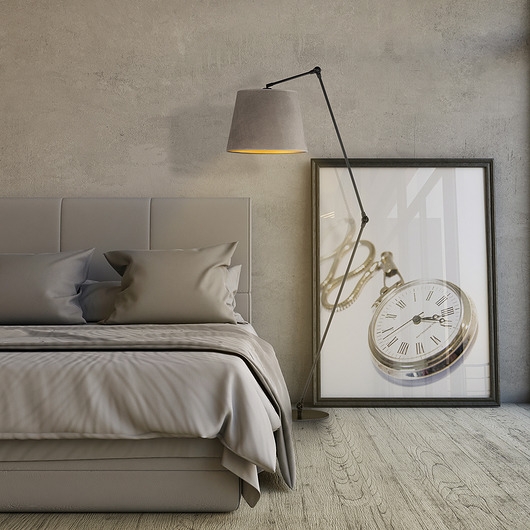 Image of Regulowana lampa podłogowa do sypialni MANILA VELUR