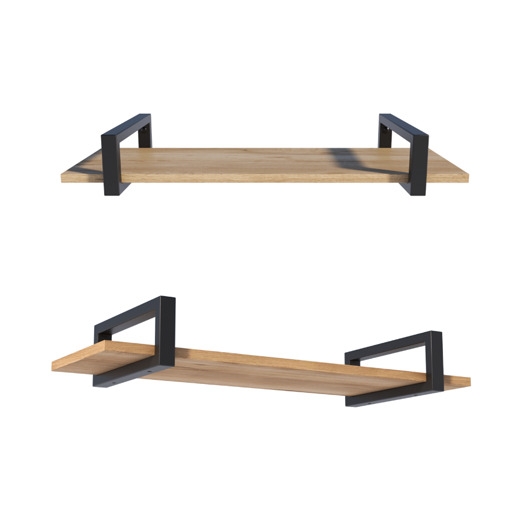 Image of Pakamera Półka Wisząca na Ścianę Dąb Craft 80 cm Loftowa Nowoczesna