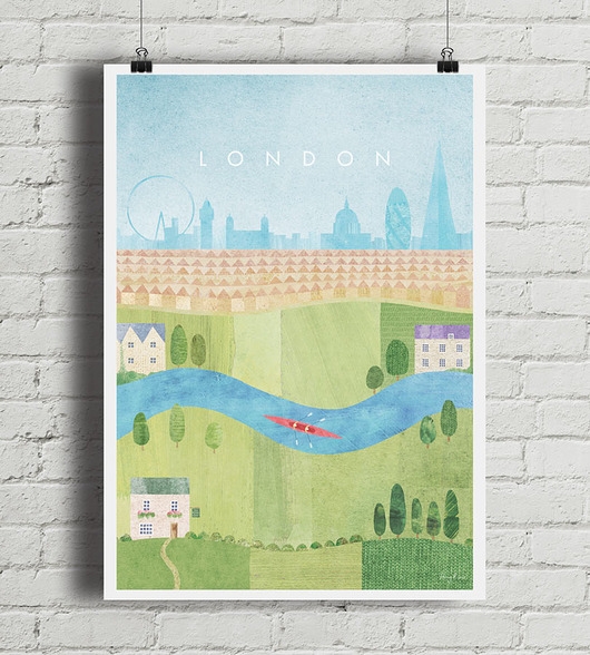 Image of Londyn - vintage plakat art giclee