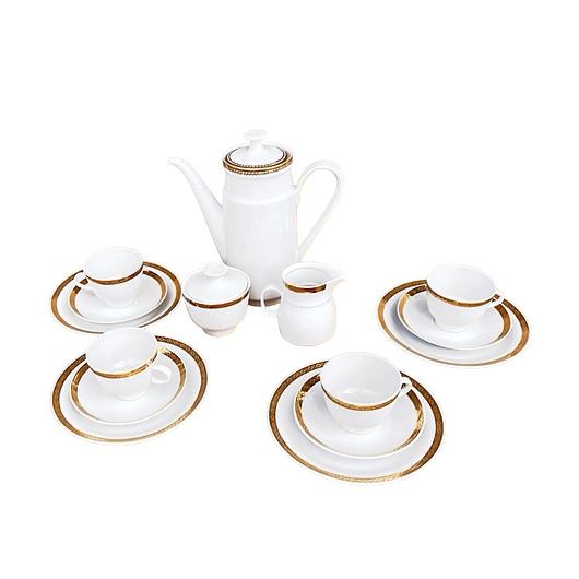 Image of Pakamera Porcelanowy serwis kawowy dla 4 osób, Ceplitz, Niemcy lata 70.