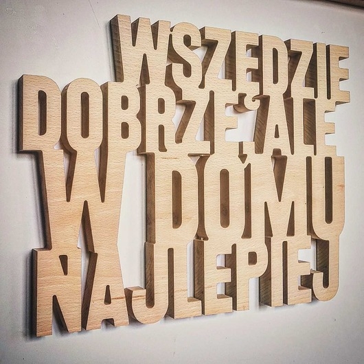 Image of Pakamera Wszędzie dobrze, ale w domu najlepiej - napis