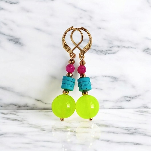 Image of Pakamera Kolczyki : FLUO summer collection :: 5cm
