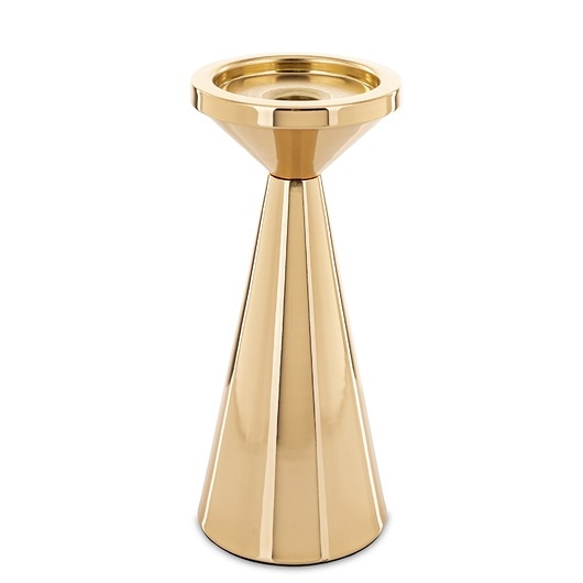Image of Pakamera Świecznik metalowy złoty 24x10x10 cm Oro