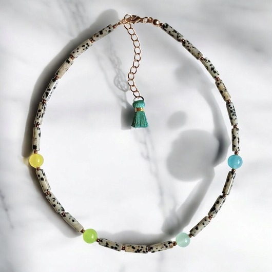Image of Pakamera Choker : summer JASPER collection : jaspis i jadeit