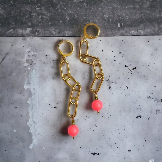 Image of Pakamera Swarovski neon pearls : neon red