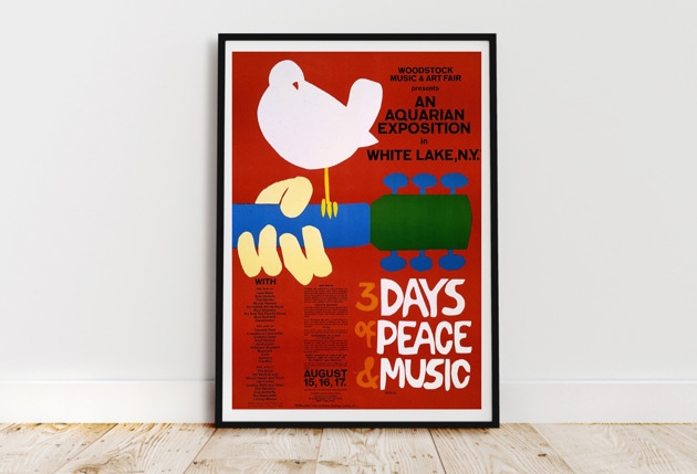 Image of Pakamera POSTER Woodstock 1969 plakat muzyka festiwal muzyczny