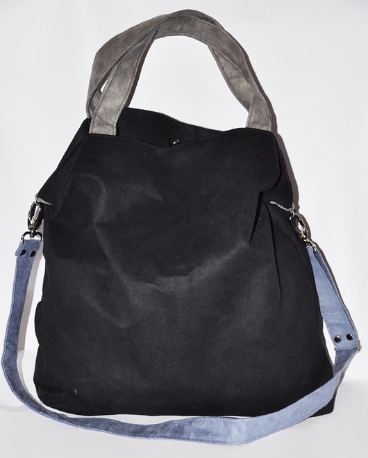 Image of Pakamera Torba hobo XXL - czerń, szarość