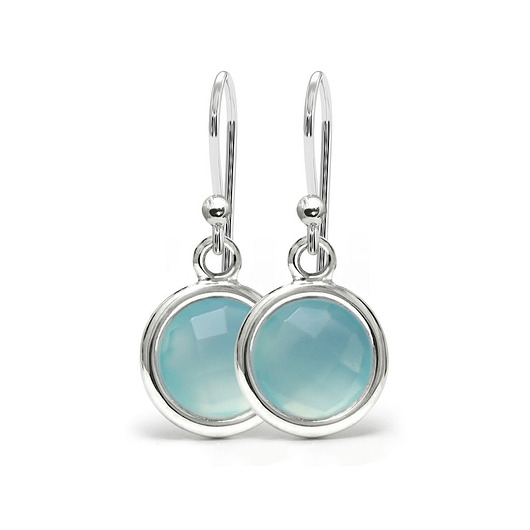 Image of Pakamera Aura - Srebrne kolczyki z chalcedonem