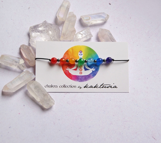 Image of Pakamera Chakra bracelet : wszystkie czakry : w pudełku jubilerskim
