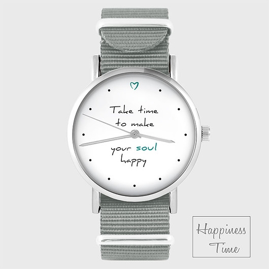 Image of Pakamera Zegarek - Make your soul happy - szary