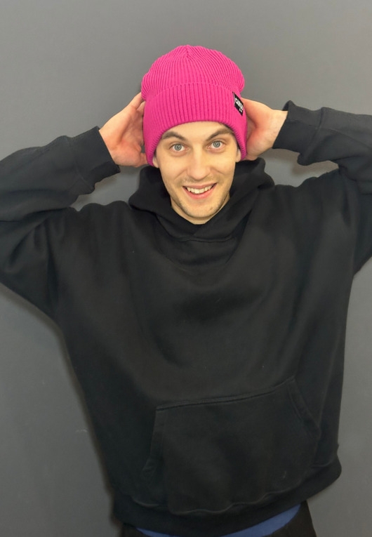 Image of Czapka Beanie Fisherman MAGENTA