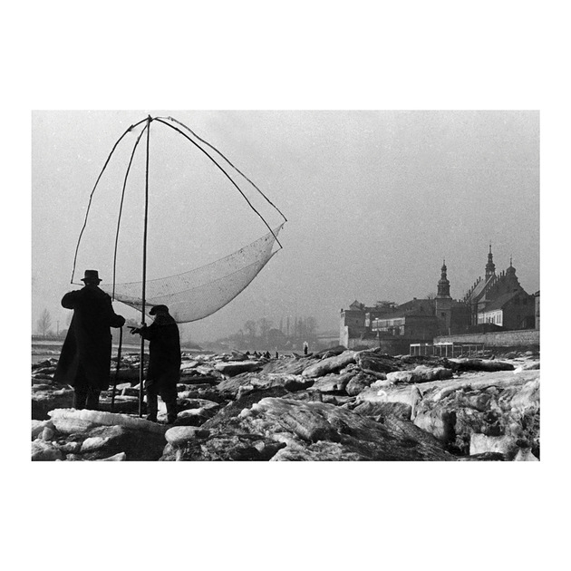 Image of Pakamera Kartka Premium - Vintage Kraków, Rybacy nad Wisłą
