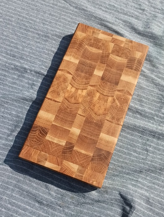 Image of Pakamera Deska do krojenia w stylu End Grain 38,5x19,5 cm. Deska do serwowania.