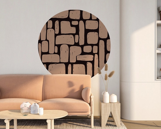 Image of Pakamera Mural DOTS BRICK- okrągła dekoracja ścienna