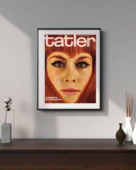 Image of Pakamera Plakat Oprawiona okładka magazynu dla kobiet TATLER z lutego 1965 r, aut. Ton...