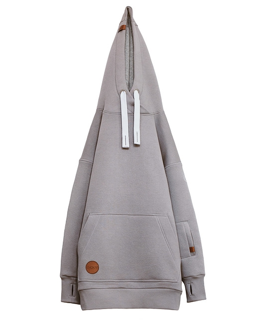 Image of Pakamera Bardzo ciepła bluza CHOKA LAZY KANGAROO GREY oversize
