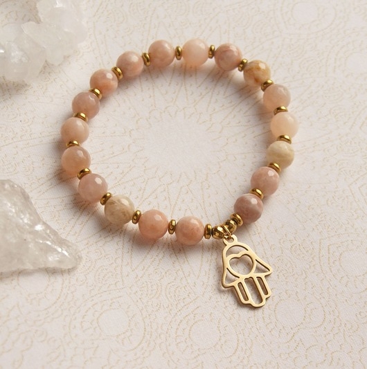 Image of Pakamera OPTYMIZM : kamień słoneczny &amp; hamsa