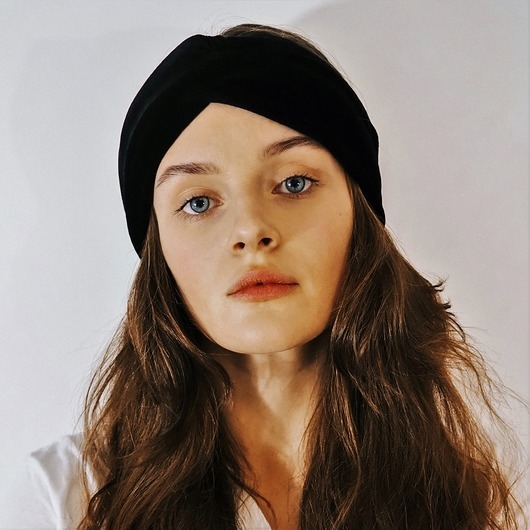 Image of Pakamera Black Velvet Turban - Opaska Welurowa