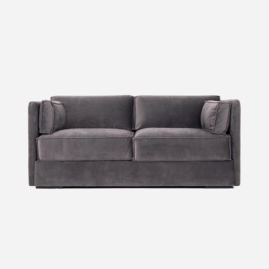 Image of Sofa HAGA szary welur, skandynawski design