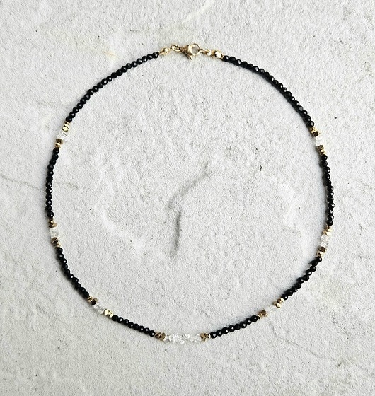 Image of Pakamera Naszyjnik N28 Diament Herkimer, spinel