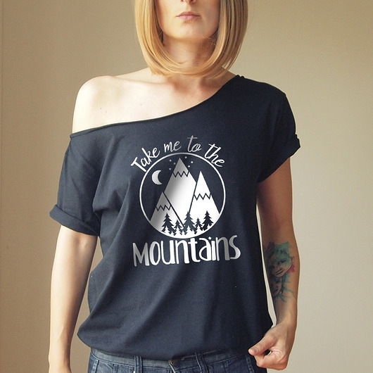 Image of Take me to the mountains Czarny Oversize