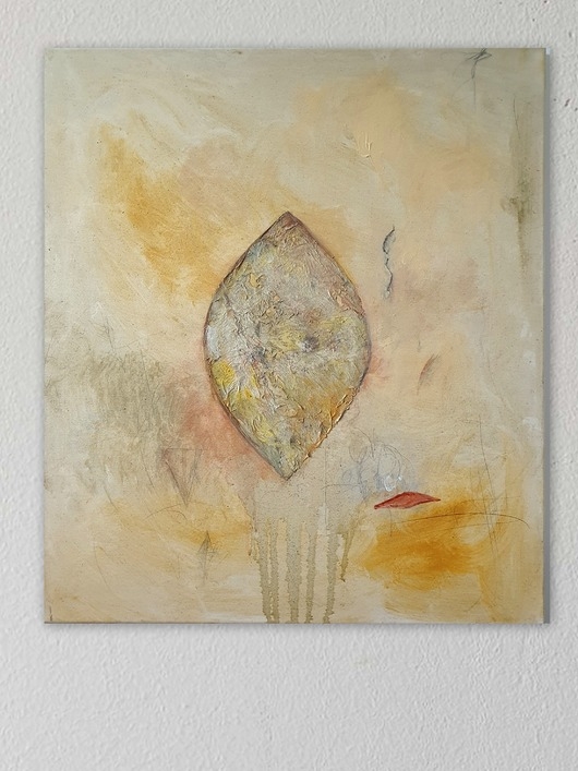 Image of The seed 70x80 cm, obraz na płótnie, pigmenty ziemne, akryl