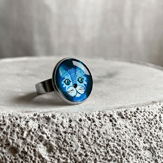 Image of BLUE CAT pierścionek na dzień kobiet