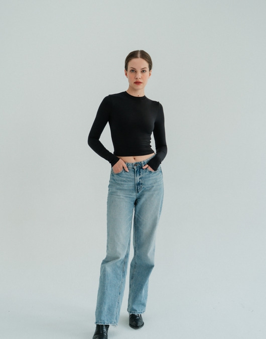 Image of Pakamera Longsleeve do jogi damski VOGUE - black sky