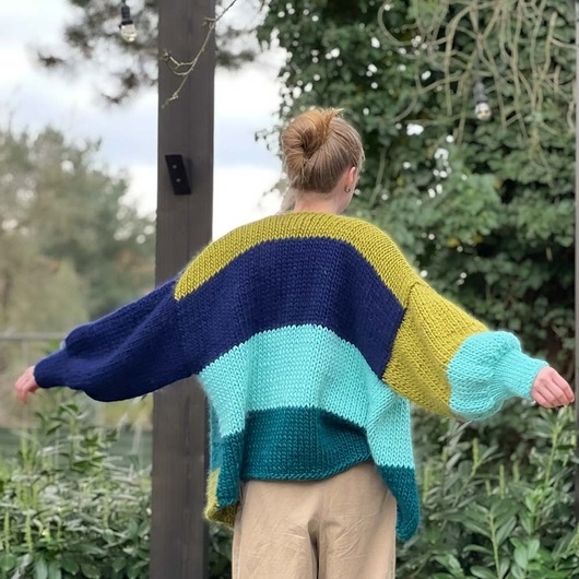 Image of 100% Merino sweter na drutach
