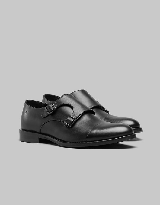 Image of Pakamera Czarne buty monki skórzane p001