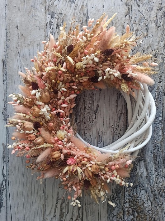 Image of Pakamera Wianek na drzwi #17,dekoracja domu, wieniec z suszu, 40 cm