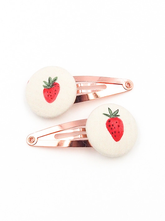 Image of Pakamera Spinki do włosów w truskawki Strawberry