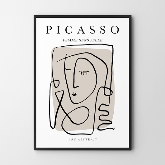 Image of Plakat W stylu Picasso Twarz Kobiety