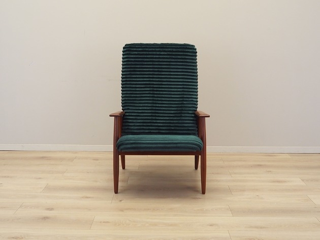 Image of Pakamera Fotel welurowy, duński design, lata 70, produkcja: Dania