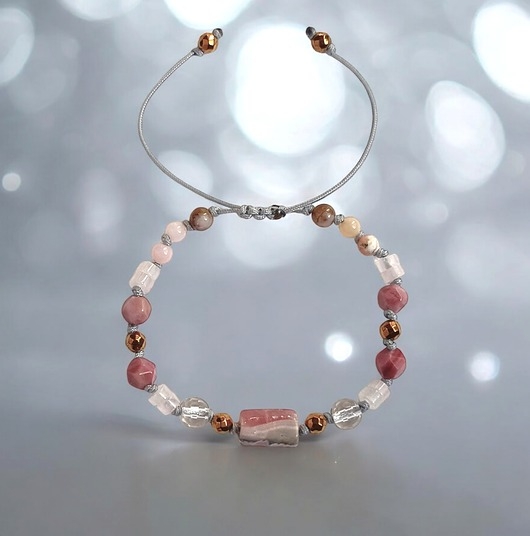 Image of Pakamera SELF LOVE - amulet - RODOCHROZYT, rodonit, opal, k.górski, k.różowy