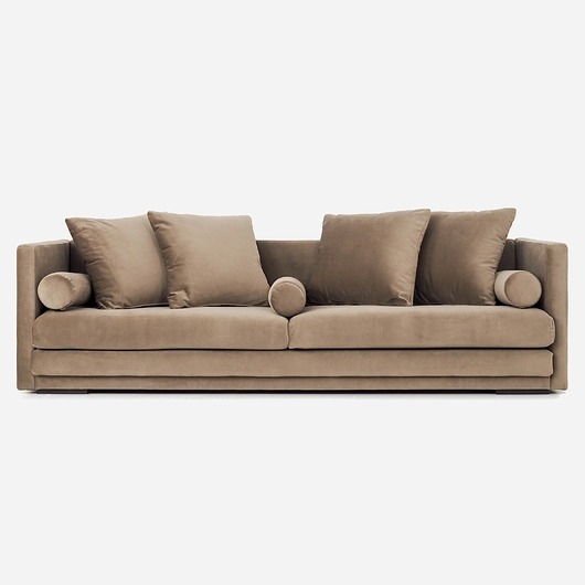 Image of Sofa MALMO brązowy welur, skandynawski design