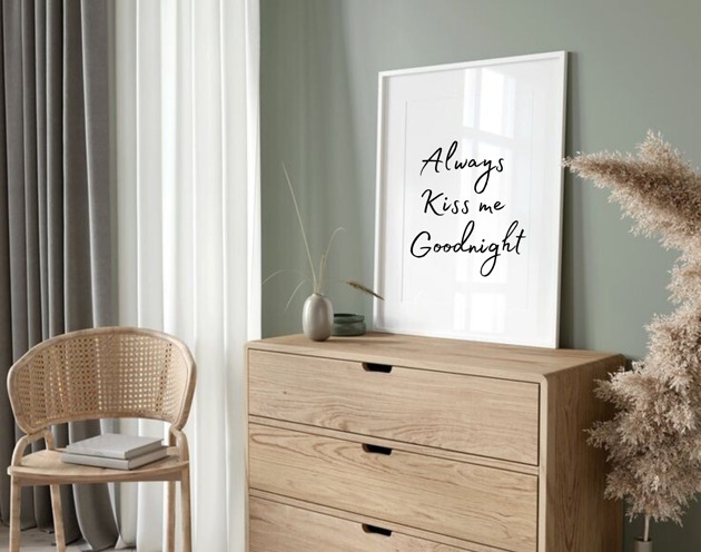 Image of PLAKAT typograficzny, cytat minimalistyczny do sypialni