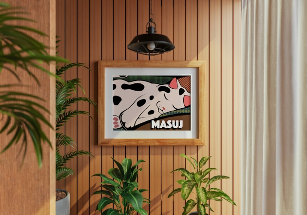 Image of Pakamera Plakat Histerie zwierzęce: MASUJ (ilustracja)