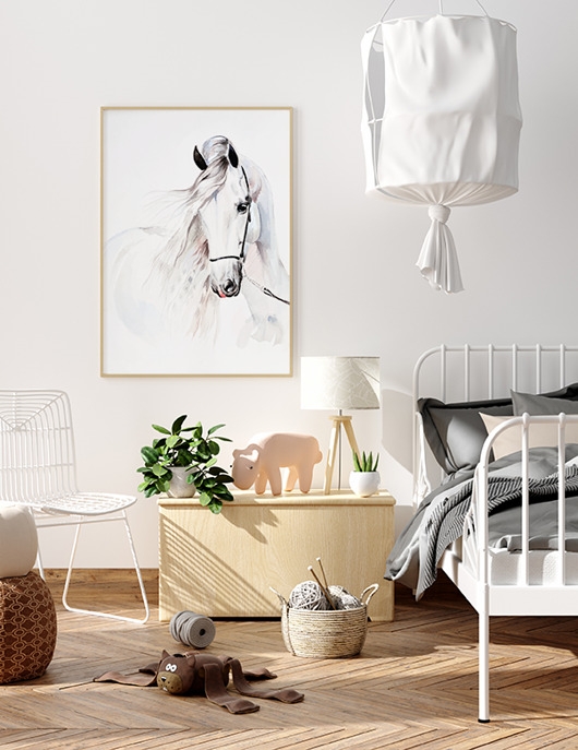 Image of Plakat z koniem, pokój nastolatki