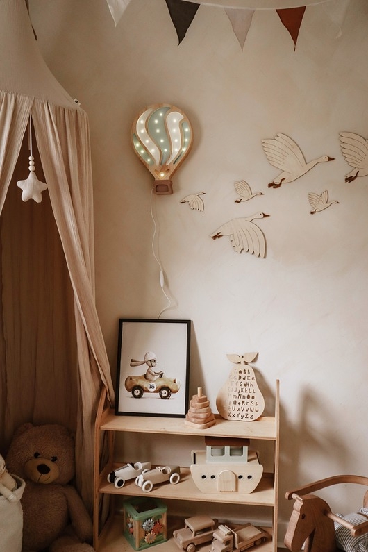 Image of Pakamera Drewniana lampka Balon