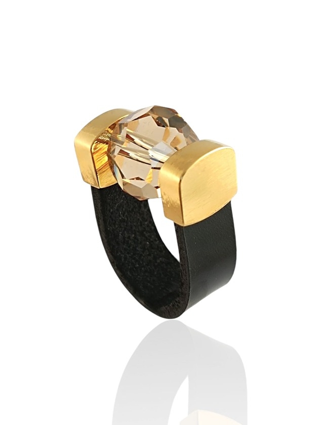 Image of Pakamera Gold Crystal Ring LIMITED
