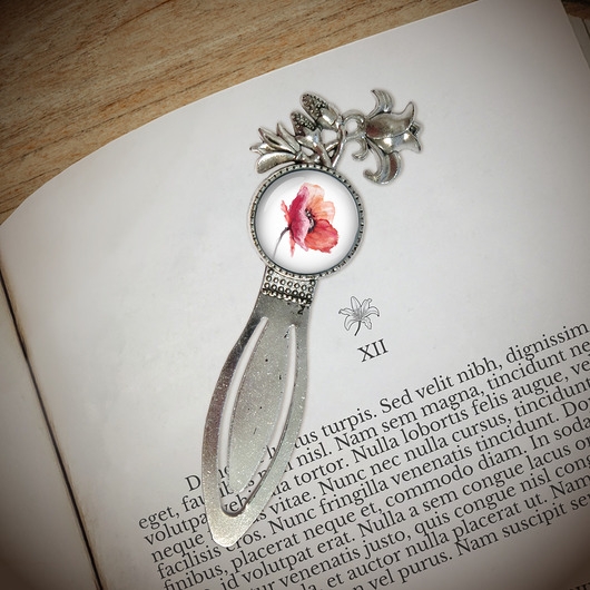 Image of Pakamera Zakładka do książki - Mak - lilia