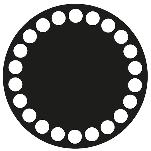 Image of Pakamera Spód Dno do torebki na szydełku Baza okrąg 10cm CZARNA do szydełkowania