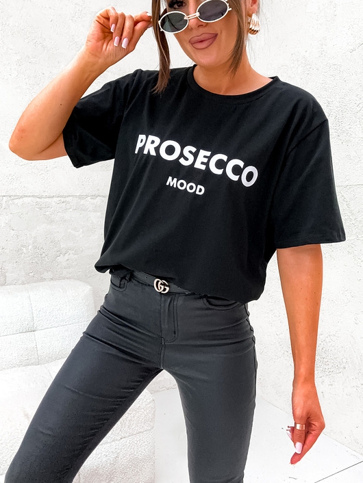 Image of T-shirt bawełniany PROSECCO MOOD