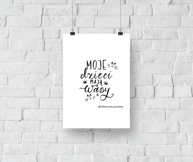 Image of Pakamera Plakat Moje Dzieci Mają Wąsy