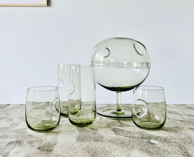 Image of Pakamera SENSU GREEN / 2+2 szklanki + bomboniera