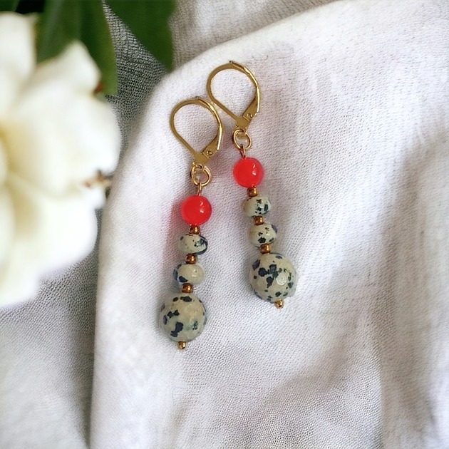 Image of Pakamera UNIKATOWE kolczyki : red currant collection : kolczyki III