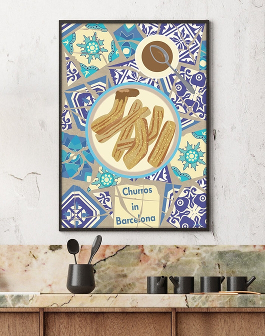 Image of Pakamera Churros - plakat fine art, giclee